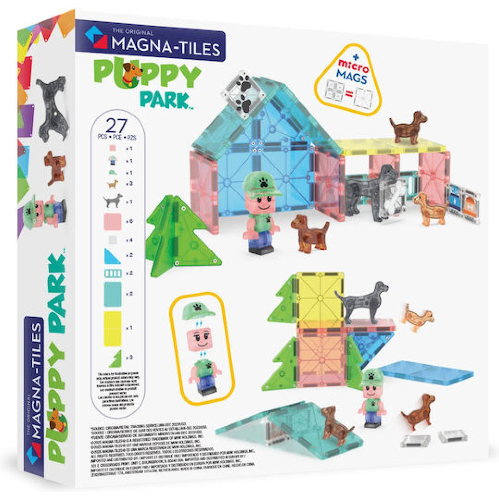 Magna-Tiles Μαγνητικό Παιχνίδι 27 Κομματιών Puppy Park