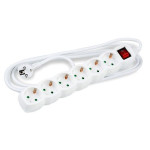 Technik Πολύπριζο 6 θέσεων 3x1,5mm με Διακόπτη 3m (Λευκό)