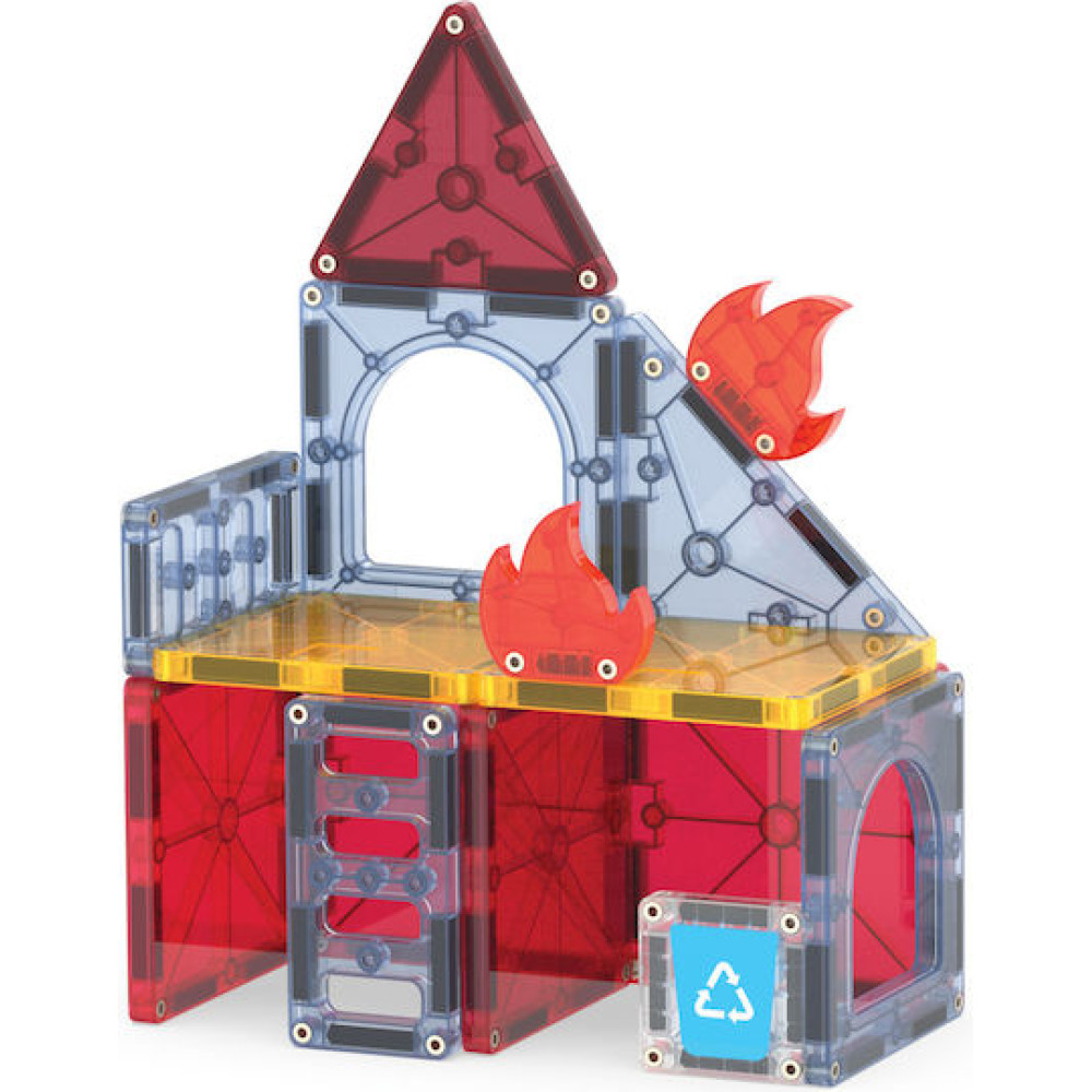 Magna-Tiles Μαγνητικό Παιχνίδι 27 Κομματιών Fire Rescue