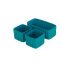 MontiiCo Bento Silicone Cups Φόρμες Σιλικόνης 3 τμχ (Πράσινο)