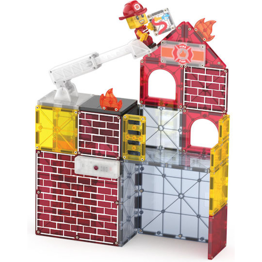 Magna-Tiles Μαγνητικό Παιχνίδι 50 Κομματιών Fire Station