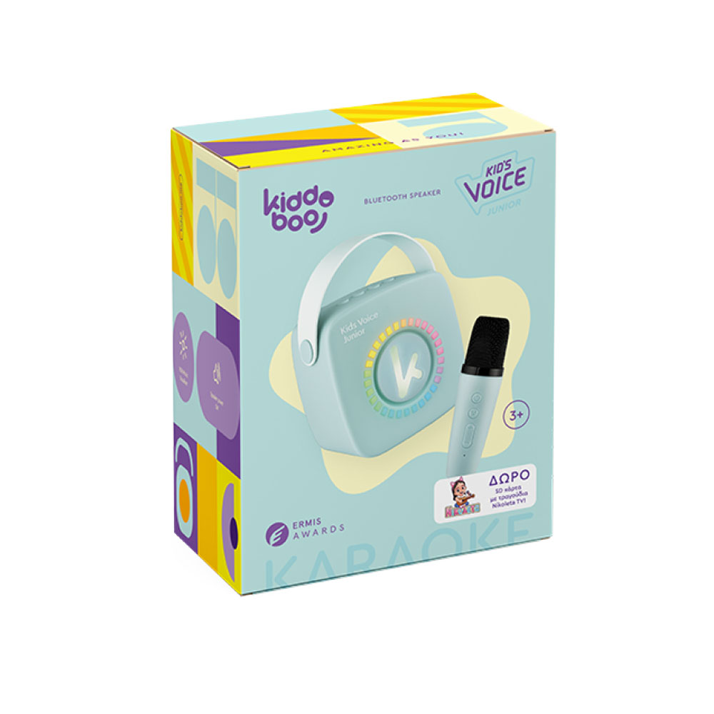 Kiddoboo KidsVoice mini Karaoke NikoletaTV BT Ηχείο & Μικρόφωνο (Blue)