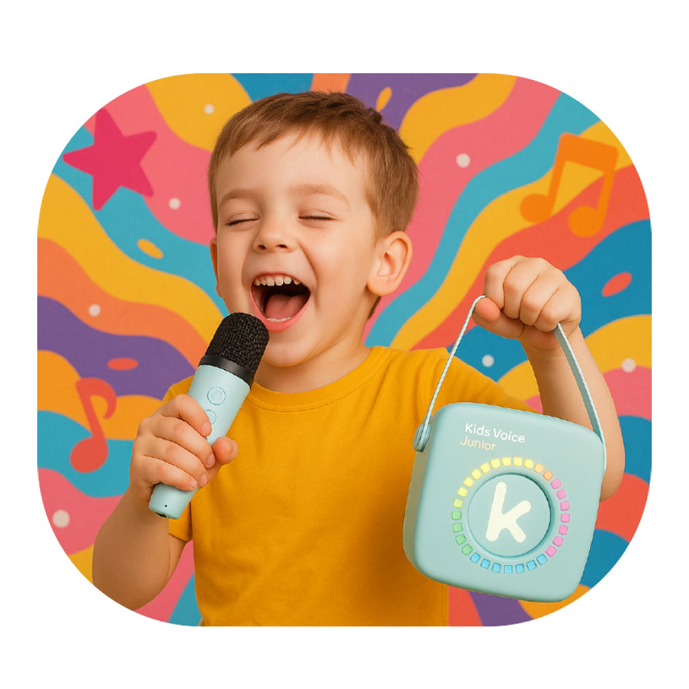 Kiddoboo KidsVoice mini Karaoke NikoletaTV BT Ηχείο & Μικρόφωνο (Blue)