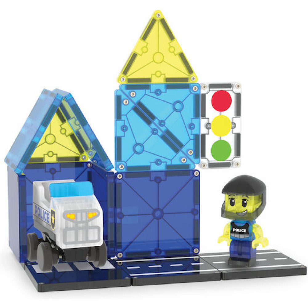 Magna-Tiles Μαγνητικό Παιχνίδι 20 κομματιών Police Patrol