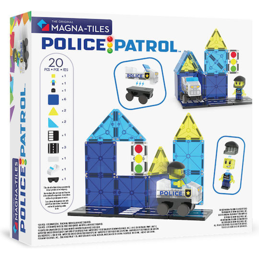Magna-Tiles Μαγνητικό Παιχνίδι 20 κομματιών Police Patrol