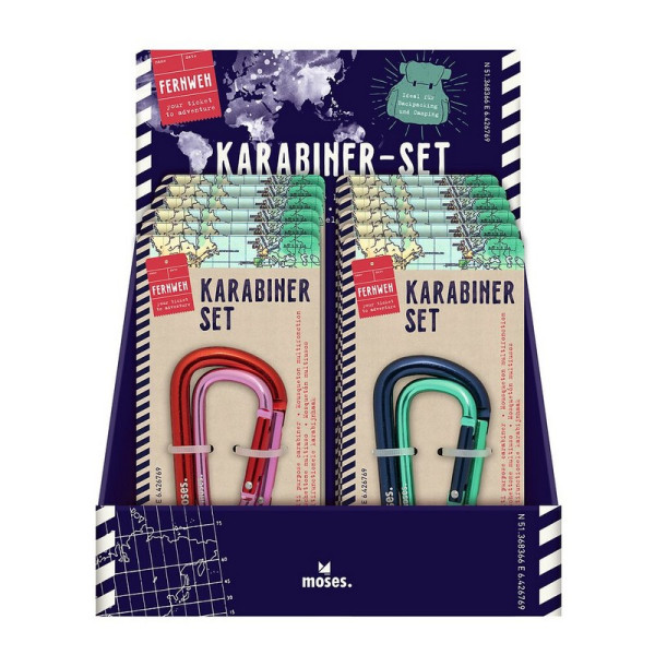 Moses Karabiner Πολλαπλών Χρήσεων Ταξιδιού (Κόκκινο - Ρόζ)