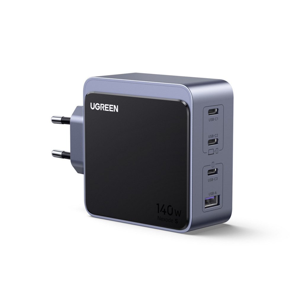 Ugreen X570/45575 φορτιστής 4 Θέσεων GaN PD 140W (Γκρι)