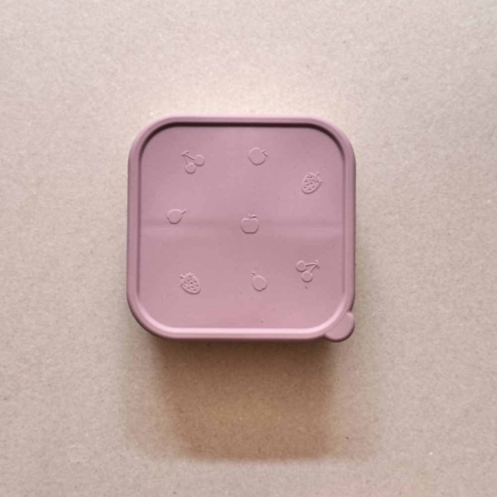 Nok Nok Snackbox Φαγητοδοχείο Σιλικόνης με 4 χωρίσματα 800ml (Milk with Berry)