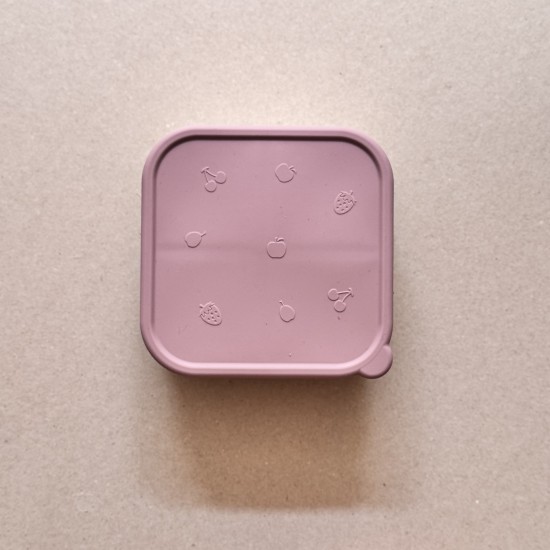 Nok Nok Snackbox Φαγητοδοχείο Σιλικόνης με 4 χωρίσματα 800ml (Milk with Berry)