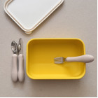 Nok Nok Lunchbox Φαγητοδοχείο Σιλικόνης χωρίς χωρίσματα 800ml (Yellow with Ivory)