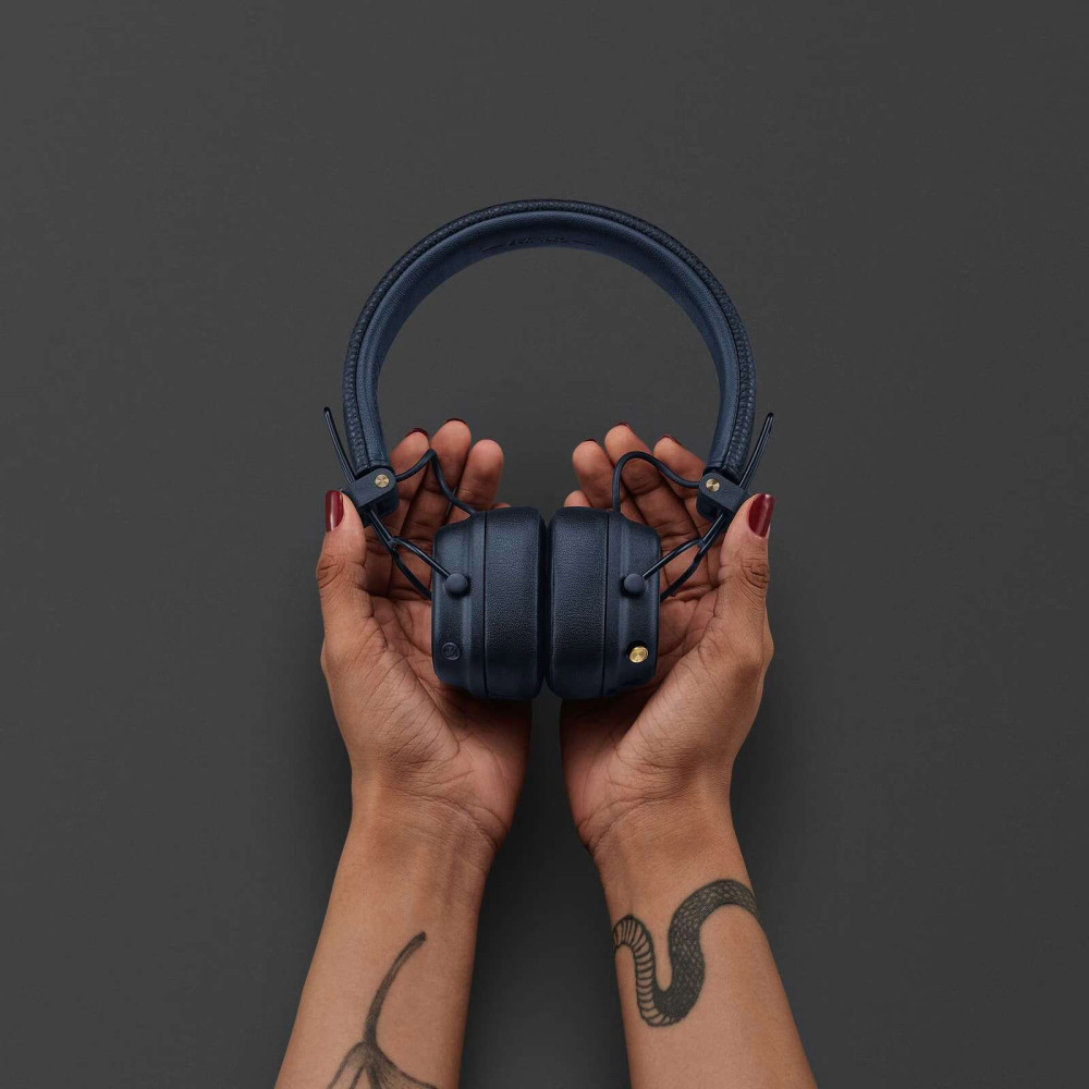 Marshall Major V Wireless on-ear headphones με 100+ ώρες playtime (Midnight Blue)