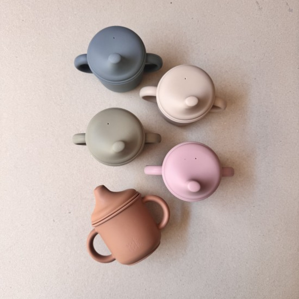 Nok Nok Sippy Ποτηράκι Σιλικόνης με Λαβές (Γκρι Σκούρο)