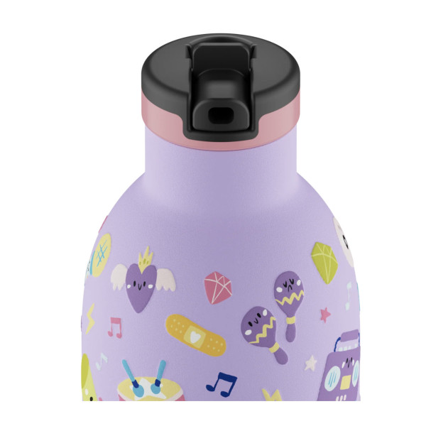 24Bottles Kids Insulated Bottle Ανοξείδωτο Μπουκάλι Θερμός 0.33lt (Music Friends)