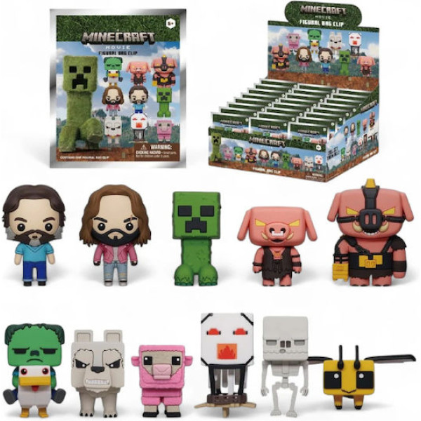 Φιγούρα Μπρελόκ Monogram Minecraft: Minecraft Movie 3D Foam Bag Clip