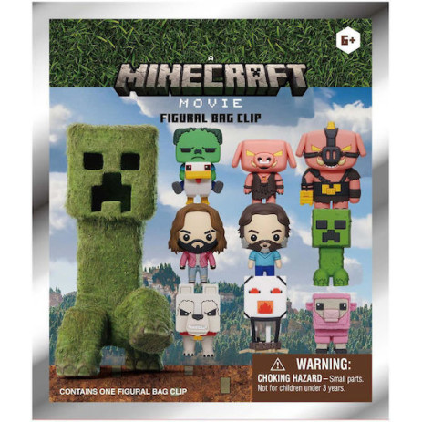 Φιγούρα Μπρελόκ Monogram Minecraft: Minecraft Movie 3D Foam Bag Clip