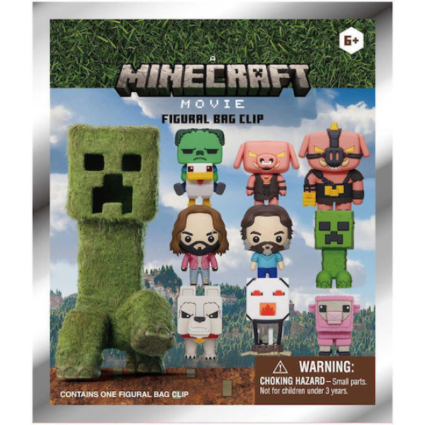 Φιγούρα Μπρελόκ Monogram Minecraft: Minecraft Movie 3D Foam Bag Clip