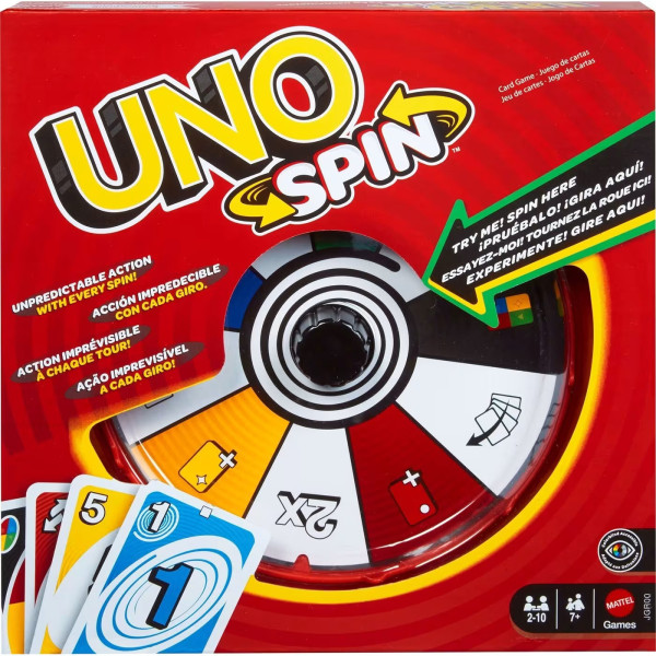 Mattel Uno Spin Επιτραπέζιο Παιχνίδι με Κάρτες (JGR00)