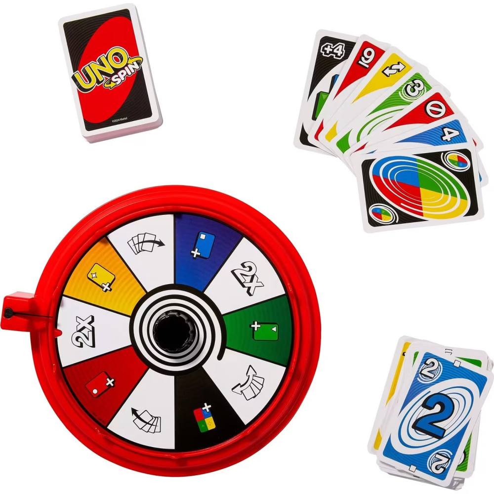 Mattel Uno Spin Επιτραπέζιο Παιχνίδι με Κάρτες (JGR00)