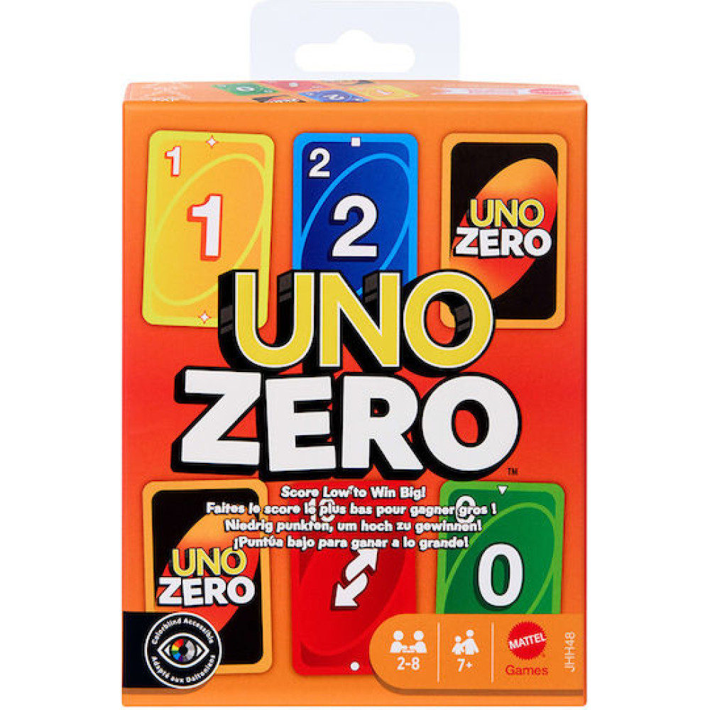 Mattel Uno Zero Επιτραπέζιο Παιχνίδι με Κάρτες (JHH48)