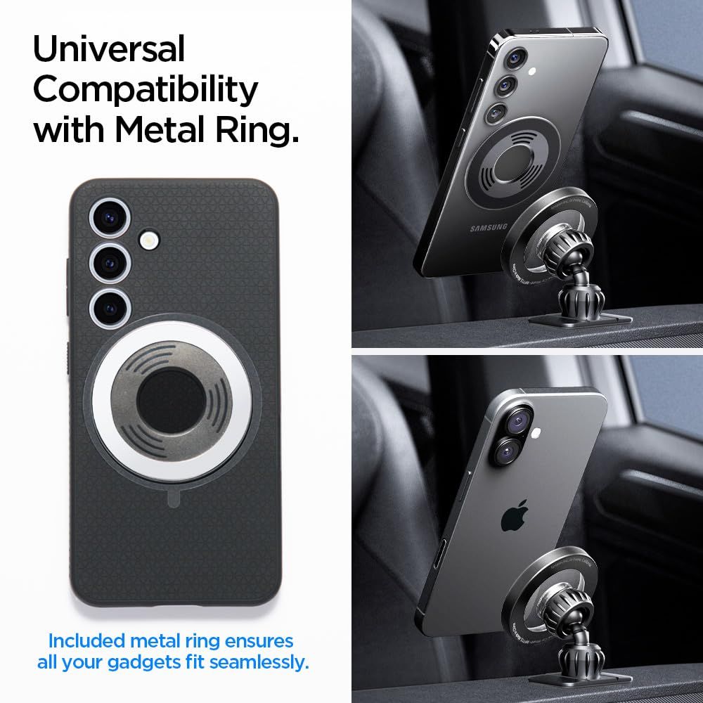 Spigen MFT13 Magnetic MagSafe Dashboard & Vent Βάση Κινητού Αυτοκινήτου (Μαύρο)