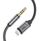 Tech-Protect Ultraboost καλώδιο LIGHTNING σε AUX mini Jack 3.5mm 1m (Μαύρο)