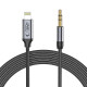 Tech-Protect Ultraboost καλώδιο LIGHTNING σε AUX mini Jack 3.5mm 1m (Μαύρο)