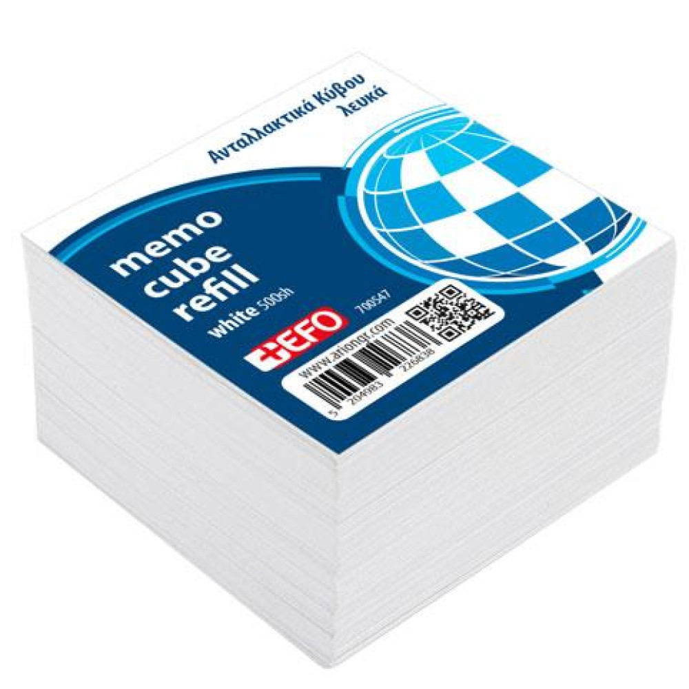 +EFO Κύβος Σημειώσεων 500 Φύλλων (Λευκά 8.5x8.5cm)