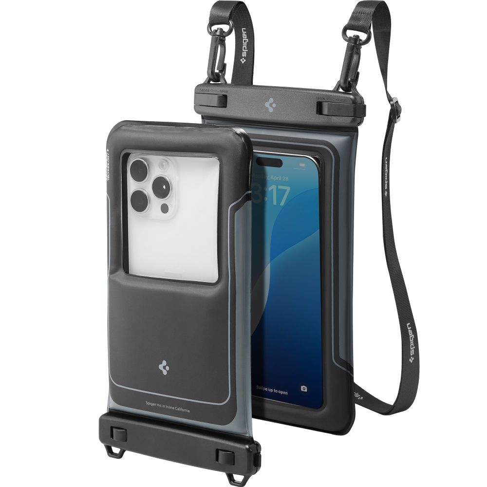Spigen A611P Αδιάβροχη Θήκη για Κινητό Universal Waterproof  Float 2-PACK (Μαύρο)