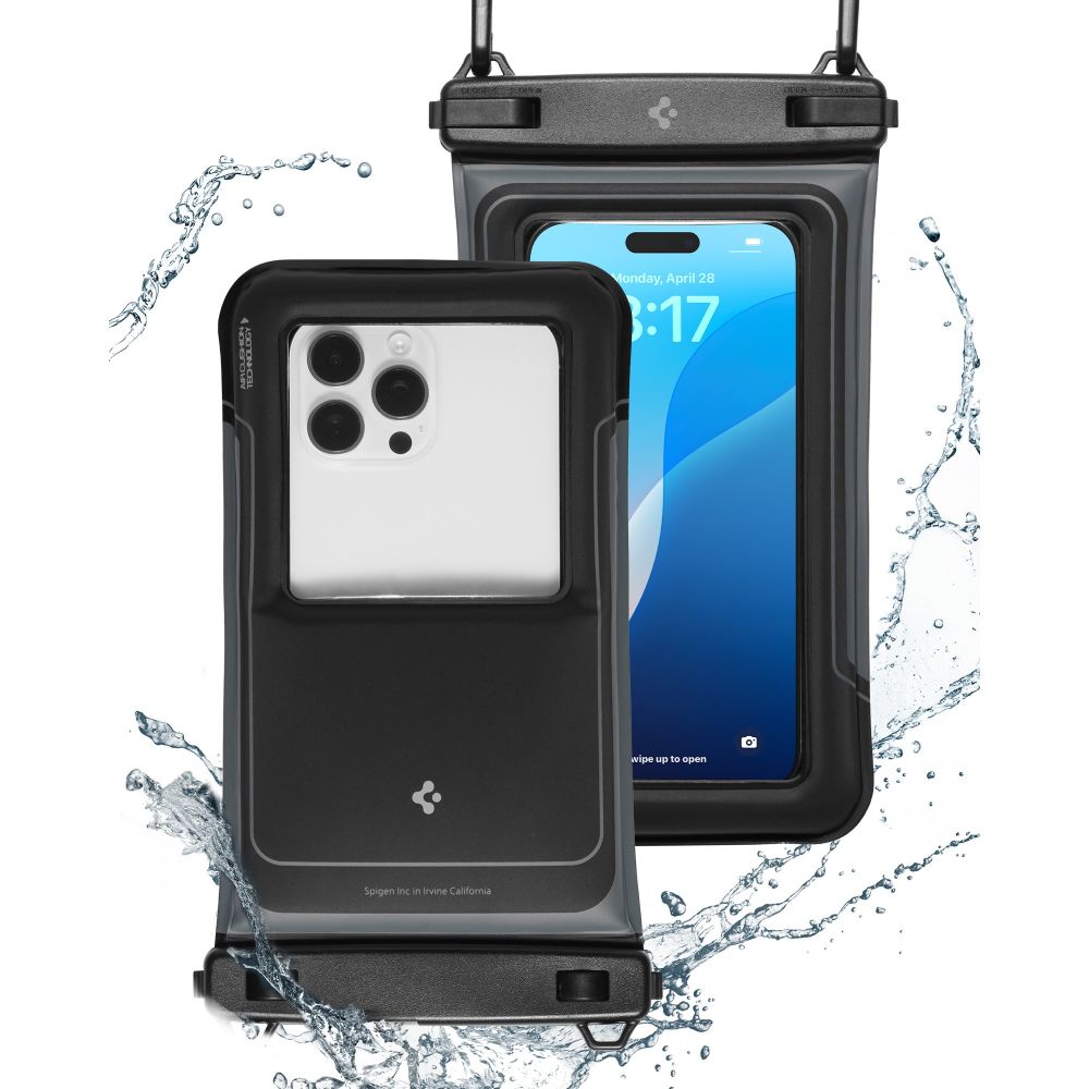 Spigen A611P Αδιάβροχη Θήκη για Κινητό Universal Waterproof  Float 2-PACK (Μαύρο)