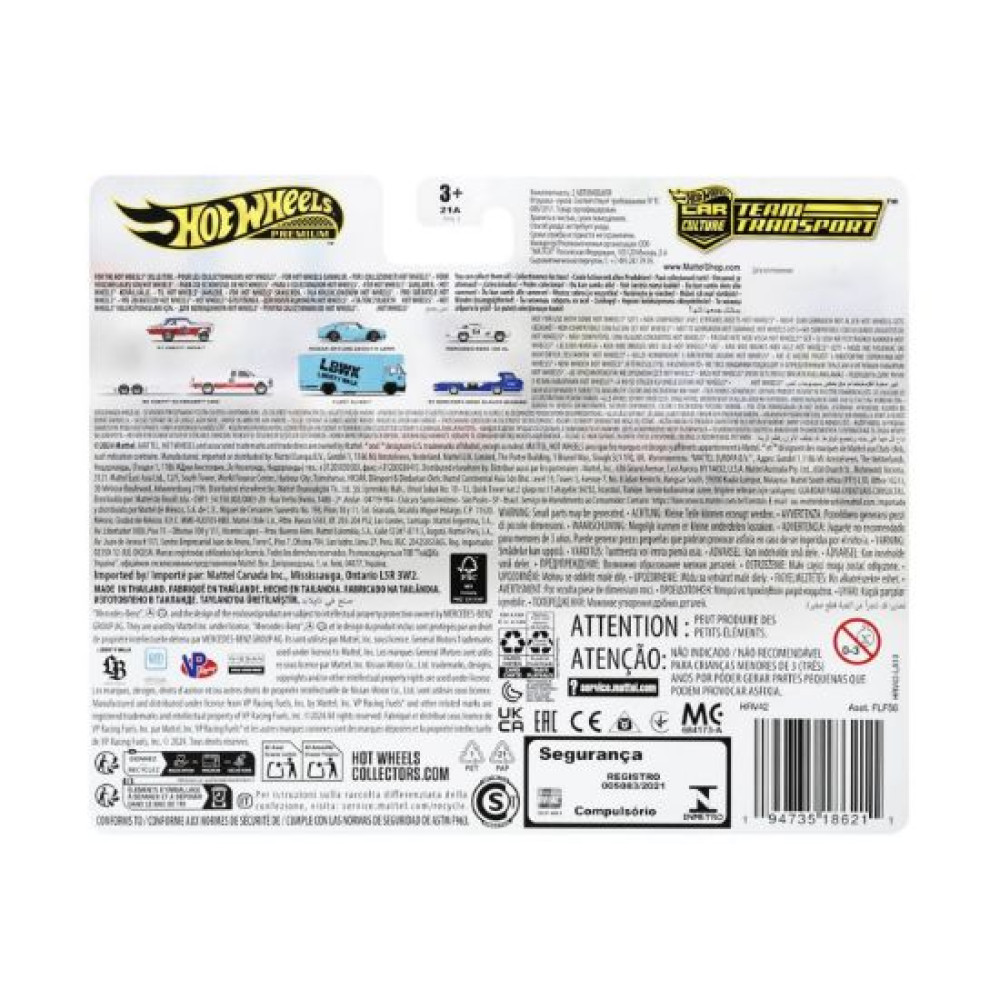 Mattel Hot Wheels Premium Car Culture Team Transport - '63 Chevy Nova '88 Chevy Silverado 3500 VP Racing (HRV42)