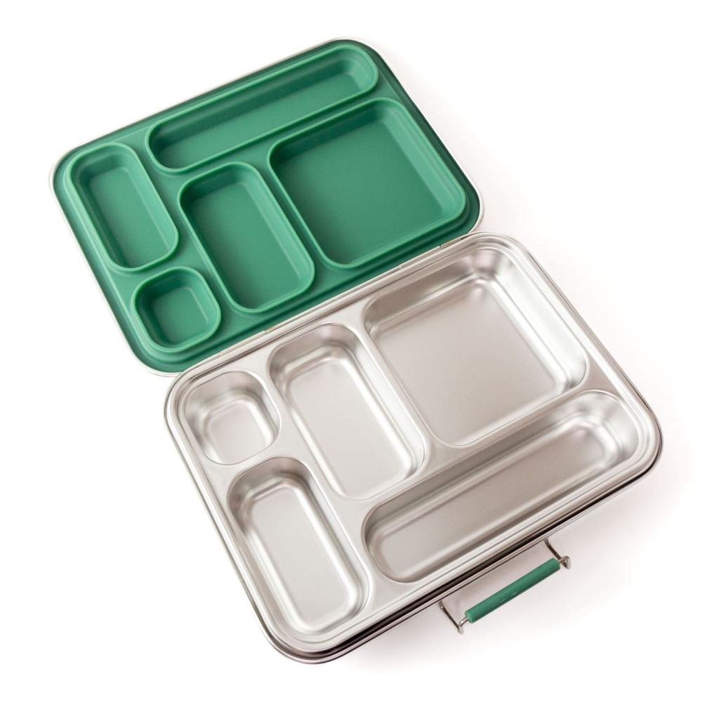 Lekkabox Grande Ανοξείδωτο Φαγητοδοχείο με 5 χωρίσματα (Forest)