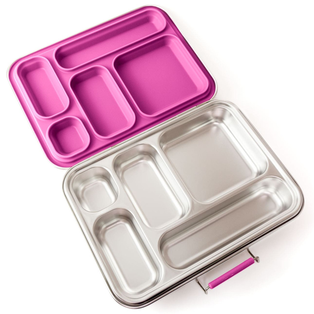 Lekkabox Grande Ανοξείδωτο Φαγητοδοχείο με 5 χωρίσματα (Berry)