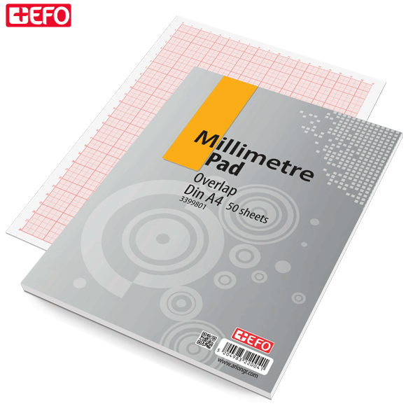 +EFO Μπλοκ Μιλιμετρέ Αδιαφανές Α4 50φ