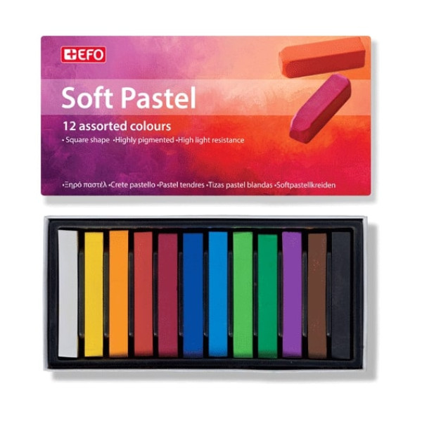 +EFO Ξηρό Παστέλ 12 Χρώματα
