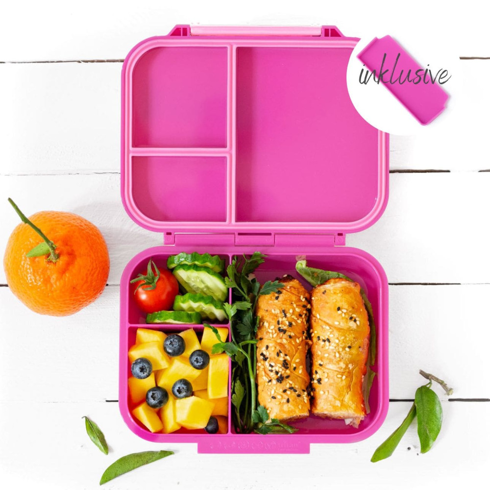 Lekkabox Classic Mini Φαγητοδοχείο Tritan με 3 χωρίσματα (Berry)