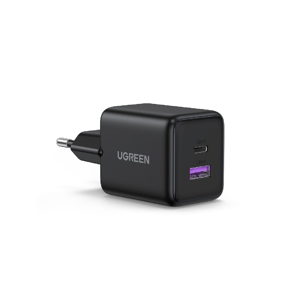 UGreen X516/65014 φορτιστής 30W GaN PD, 1xUSB-A, 1xUSB-C (Μαύρο)