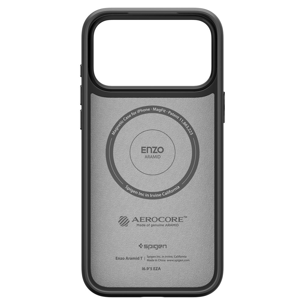 Spigen Enzo Aramid T Magsafe θήκη για Apple iPhone 17 Pro Max (Μαύρο)