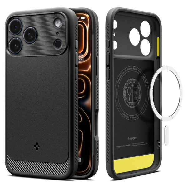 Spigen Rugged Armor Mag Magsafe θήκη για Apple iPhone 17 Pro Max (Matte Black)