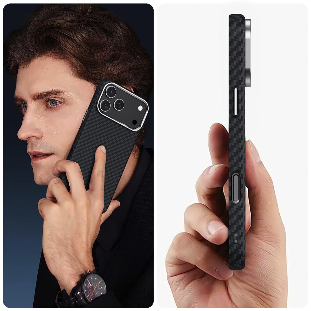 Tech-Protect Ion Carbon Magsafe θήκη για Apple iPhone 17 Pro Max (Black/Silver)