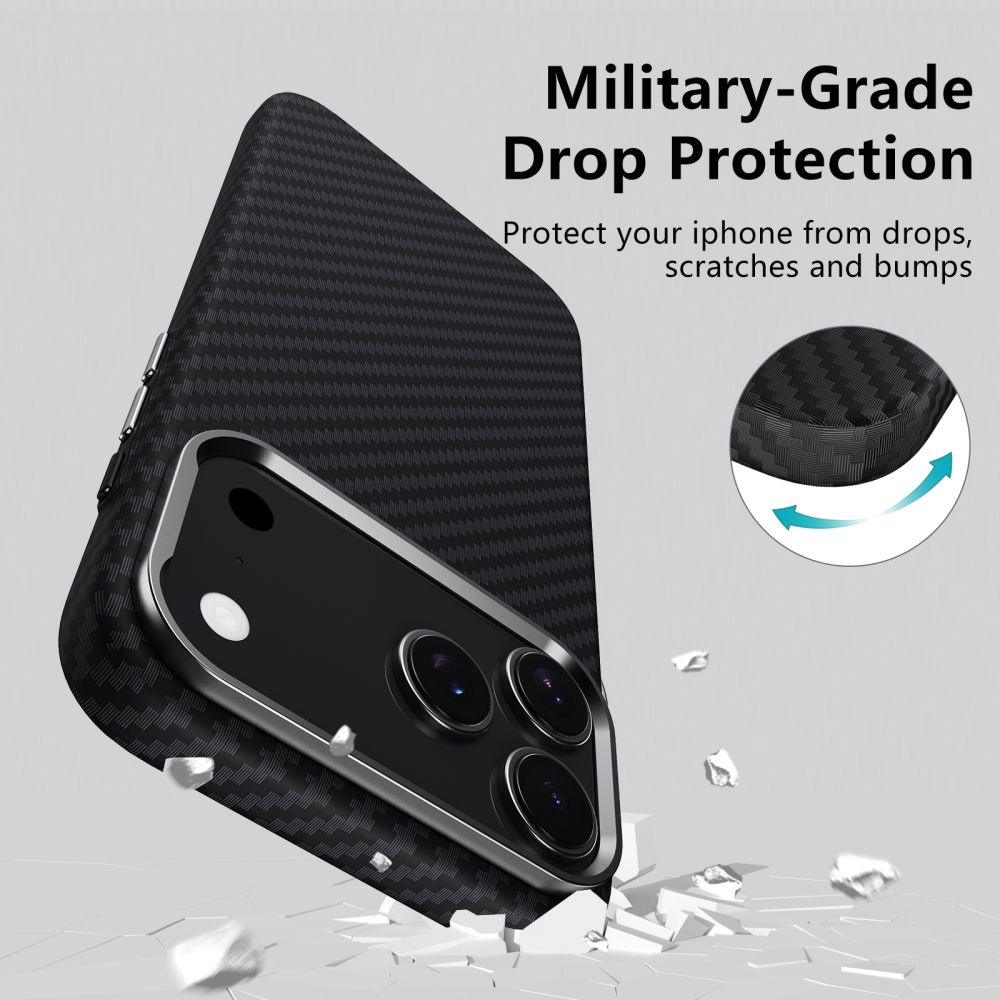 Tech-Protect Ion Carbon Magsafe θήκη για Apple iPhone 17 Pro Max (Black/Silver)