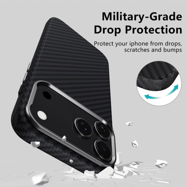 Tech-Protect Ion Carbon Magsafe θήκη για Apple iPhone 17 Pro (Black/Silver)