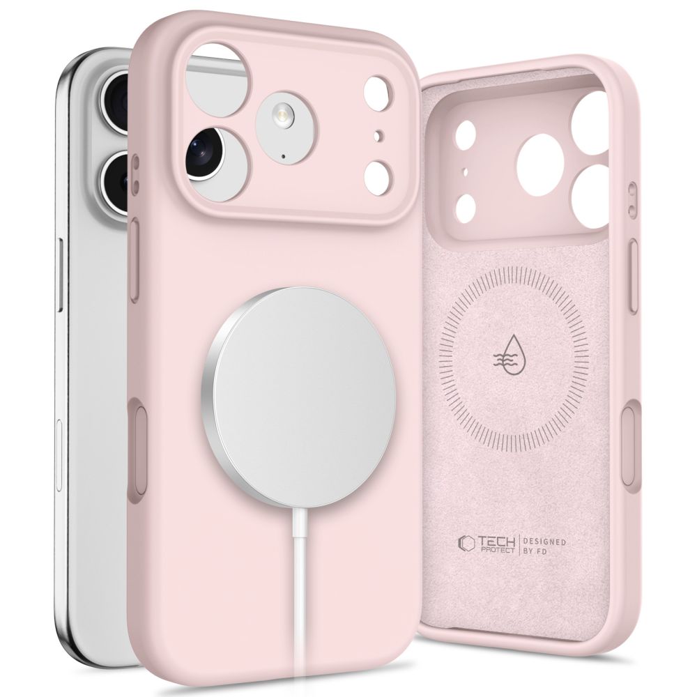 Tech-Protect Silicone Magsafe θήκη για Apple iPhone 17 Pro Max (Pink Pearl)