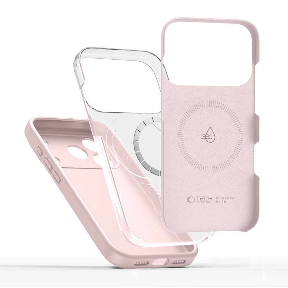 Tech-Protect Silicone Magsafe θήκη για Apple iPhone 17 Pro Max (Pink Pearl)