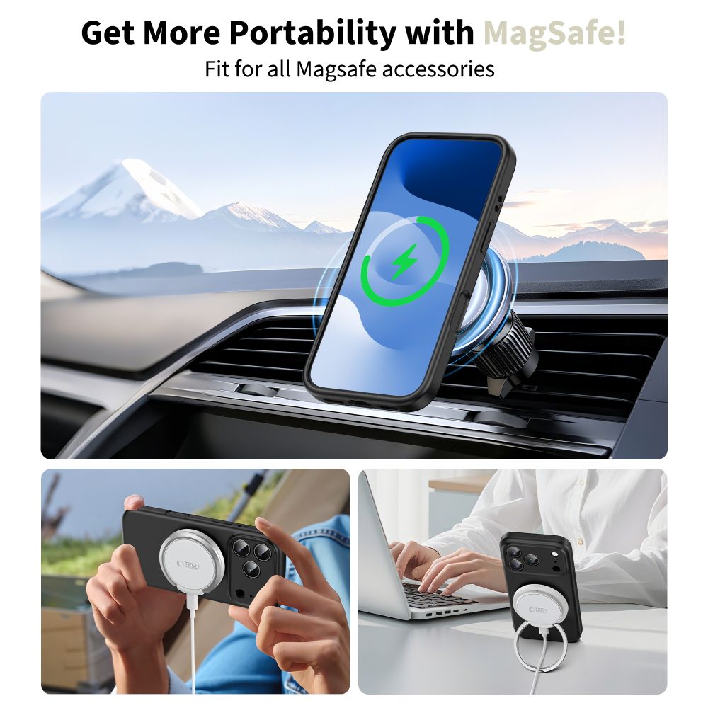 Tech-Protect Silicone Magsafe θήκη για Apple iPhone 17 Pro (Black)