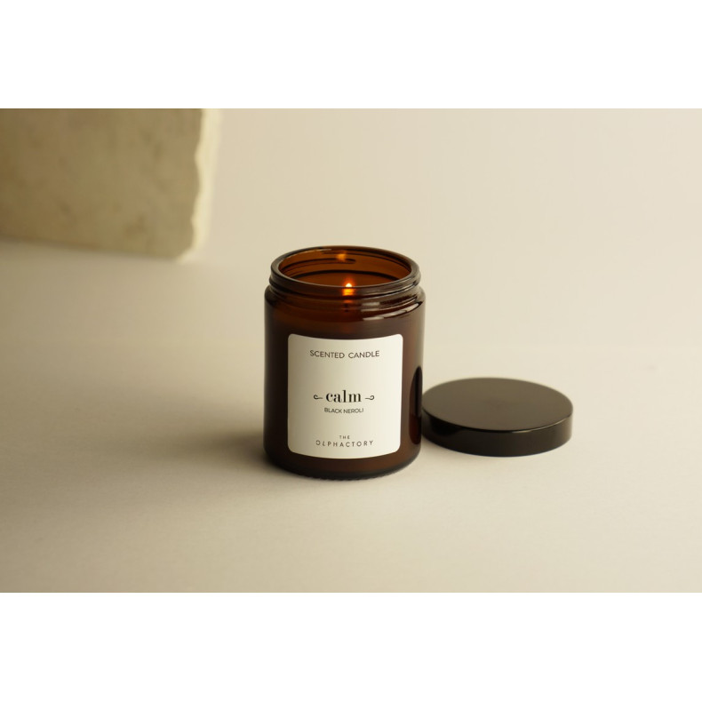 Ambientair Black Neroli Φυτικό Αρωματικό Κερί με Καπάκι 135gr, Calm - The Olphactor