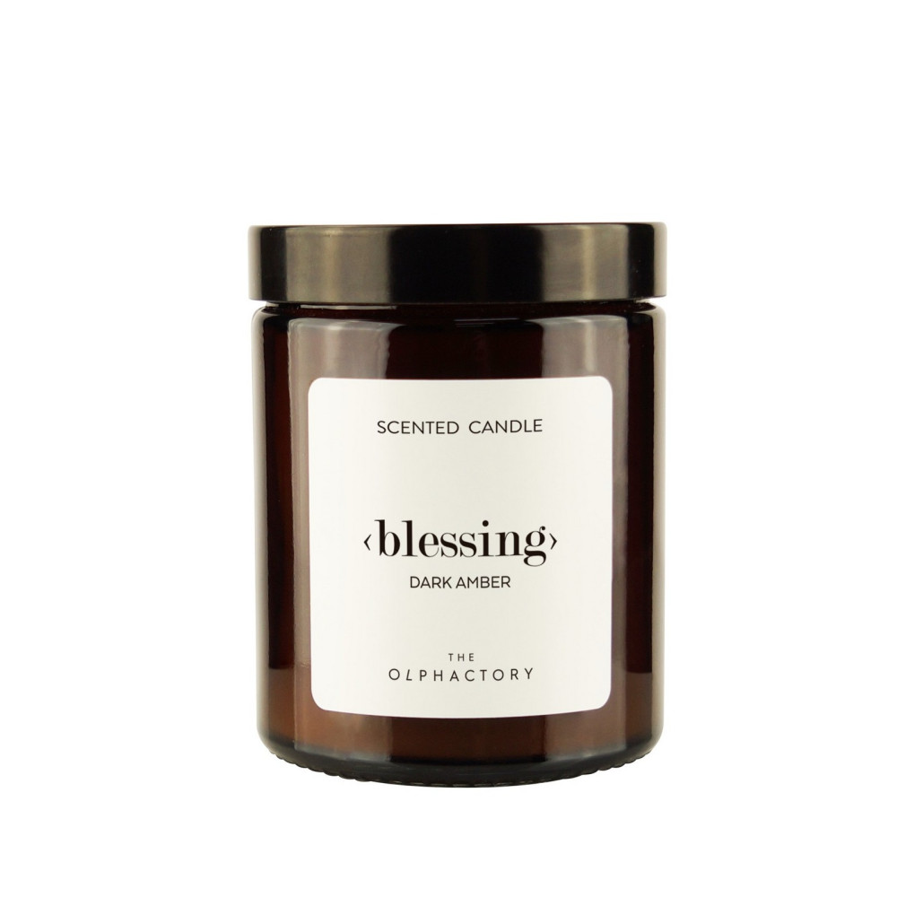 Ambientair Dark Amber Φυτικό Αρωματικό Κερί με Καπάκι 135gr, Blessing Diffuser - The Olphactor