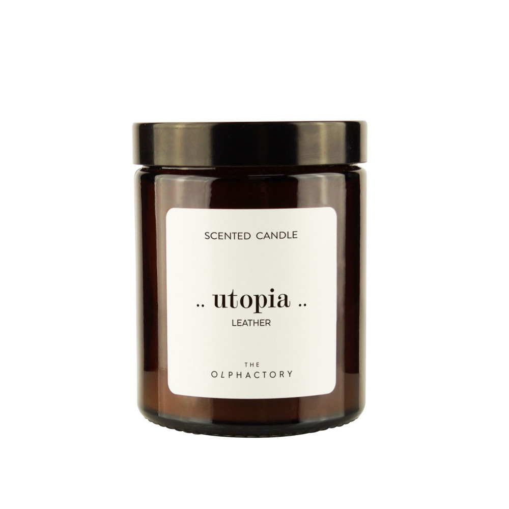 Ambientair Leather Φυτικό Αρωματικό Κερί με Καπάκι 135gr, Utopia - The Olphactor
