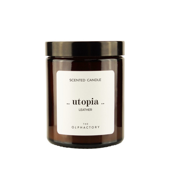 Ambientair Leather Φυτικό Αρωματικό Κερί με Καπάκι 135gr, Utopia - The Olphactor