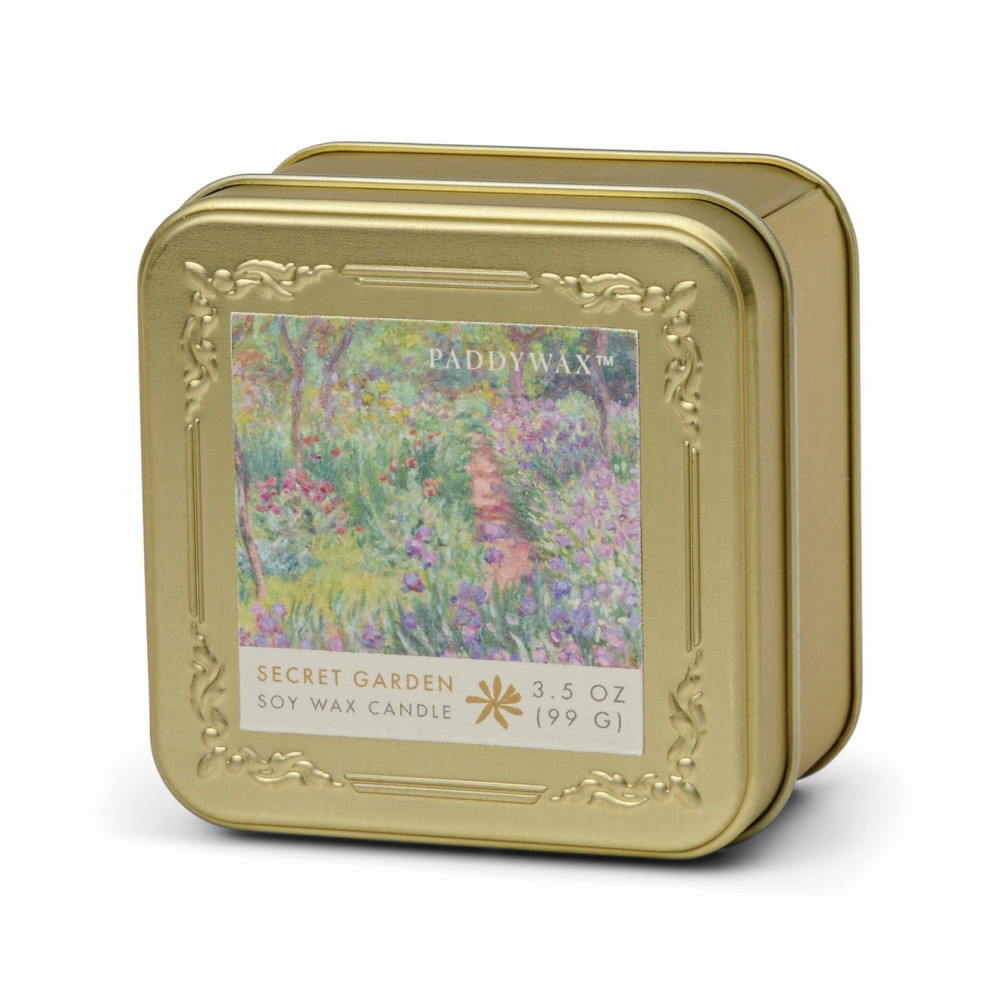 Monet 'The Artist Garden of Giverny' Κερί σε μεταλλικό δοχείο Linen & Orris, Secret Garden - Paddywax