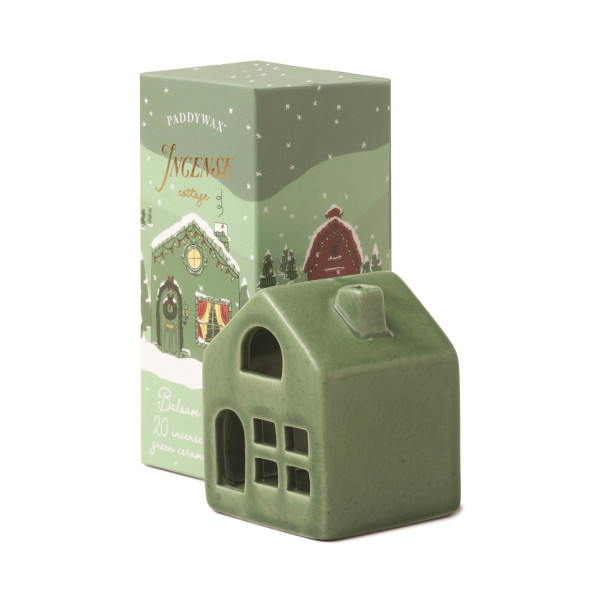 Paddywax Κεραμικό Σπιτάκι με Αρωματικούς incense κώνους Balsam & Fir